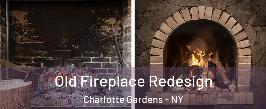 Old Fireplace Redesign Charlotte Gardens - NY